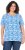 Ulla Popken Coral Reef Printed Short Sleeve V-Neck Tee Teal Blue - T-shirts imprimés pour femme - 
