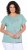 Ulla Popken Metallic Animal Cap Sleeve Graphic Tee Light Green - T-shirts imprimés pour femme - 