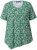 Ulla Popken Floral Pointed Hem Short Sleeve Tee Green - T-shirts imprimés pour femme - 