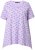 Ulla Popken Palm Tree Print Pointed Hem Tee Lavender - T-shirts imprimés pour femme - 