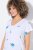 Ulla Popken Cross Stitch Short Sleeve Tee Snow White - T-shirts imprimés pour femme - Tee-shirts à motifs pour femme