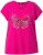 Ulla Popken Free Spirit Butterfly Cap Sleeve Graphic Tee Magenta Pink - T-shirts imprimés pour femme - 