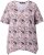 Ulla Popken Half-sleeve A-line V-neck Pointed Hem Animal Pattern T-shirt Pastel Rose - T-shirts imprimés pour femme - 