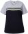 Ulla Popken Nostalgic Escape Performance T-Shirt Black - T-shirts imprimés pour femme - 