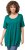 Ulla Popken Essential Front Pleat Tee Dark Emerald - T-shirts - 
