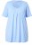 Ulla Popken Essential Front Pleat Tee Light Blue - T-shirts - 
