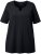 Ulla Popken Essential Notch Neck Stretch Tee Black - T-shirts - 