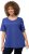 Ulla Popken Double Layer Rounded V-Neck Slim Fit Tee Blue Purple - T-shirts - 