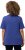 Ulla Popken Double Layer Rounded V-Neck Slim Fit Tee Blue Purple - T-shirts - 