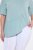 Ulla Popken Asymmetric Flounce Panel Short Sleeve Tee Light Moss Green - T-shirts - T-shirts au féminin, grandes tailles