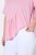 Ulla Popken Asymmetric Flounce Panel Short Sleeve Tee Pink - T-shirts - T-shirts au féminin, grandes tailles