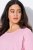 Ulla Popken Asymmetric Flounce Panel Short Sleeve Tee Pink - T-shirts - T-shirts au féminin, grandes tailles