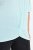 Ulla Popken Antibacterial Short Sleeve Draped Tee Light Turquiose - T-shirts - T-shirts au féminin, grandes tailles