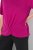 Ulla Popken Antibacterial Short Sleeve Draped Tee Light Magenta - T-shirts - T-shirts au féminin, grandes tailles