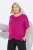 Ulla Popken Antibacterial Short Sleeve Draped Tee Light Magenta - T-shirts - T-shirts au féminin, grandes tailles