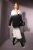 Ulla Popken Blazer En Maille Avec Dégradé De Couleurs Noir/Blanc - Blazers - 
