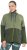 Ulla Popken Two-Tone ZIp Front Pocket Sweatshirt Olive Green - Sweatshirts & hoodies - 