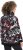 Ulla Popken Ribbon Print Turtleneck Sweatshirt Black - Sweatshirts & hoodies - 