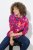 Ulla Popken Ribbon Print Turtleneck Sweatshirt Cherry Red - Sweatshirts & hoodies - Sweats, hoodies et mailles douillets