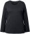 Ulla Popken Basic Round Neck Long Sleeve Slim Fit Cotton Tee Black - T-shirts - 