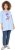 Ulla Popken Floral Motif 3/4 Sleeve Tunic Tee Light Blue - T-shirts imprimés pour femme - 