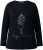 Ulla Popken Holiday Long Sleeve Graphic Tee Black - T-shirts imprimés pour femme - 