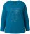 Ulla Popken Holiday Long Sleeve Graphic Tee Teal - T-shirts imprimés pour femme - 