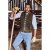 jP1880 Finest Goat Suede Traditional Vest Dark Brown - Trachten & Oktoberfest - Tenues Oktoberfest en grandes tailles (Trachten)