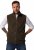 JP1880 Fleece Vest Stand-up Collar Brown - Vestes - Vestes homme grandes tailles