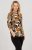 Scandinavian Caramel Flowers Blouse Orange and Brown - T-shirts imprimés pour femme -