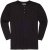 Adamo Sven Regular fit Serafino Long sleeve T-shirt Black - T-shirts - T-shirts Homme Grande Taille