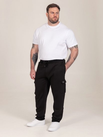 D555 Dexter 1 Cargo Jogger With Bear Embroidery TALL Noir - TALL pantalons de survêtement - Joggings TALL pour hommes grands