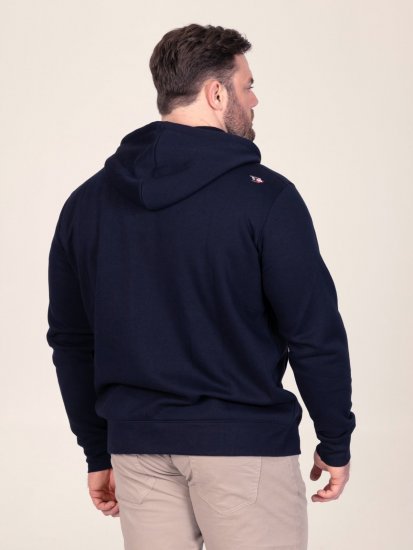 D555 Hector Adventurer Printed Zip Through Hoody Bleu marine - Sweatshirts & hoodies - Sweatshirts/Hoodies grande taille homme