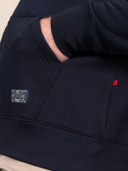 D555 Hector Adventurer Printed Zip Through Hoody Bleu marine - Sweatshirts & hoodies - Sweatshirts/Hoodies grande taille homme