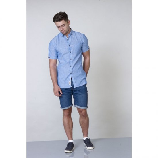 D555 Eric Linen Short Sleeve Shirt - Chemises - Chemises Grandes Tailles Hommes