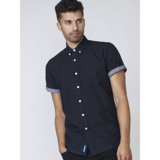 D555 Kevin Oxford Shirt Black - Chemises - Chemises Grandes Tailles Hommes