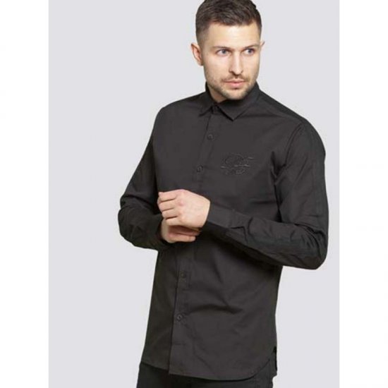 D555 Michael Couture Stretch Shirt Black - Chemises - Chemises Grandes Tailles Hommes
