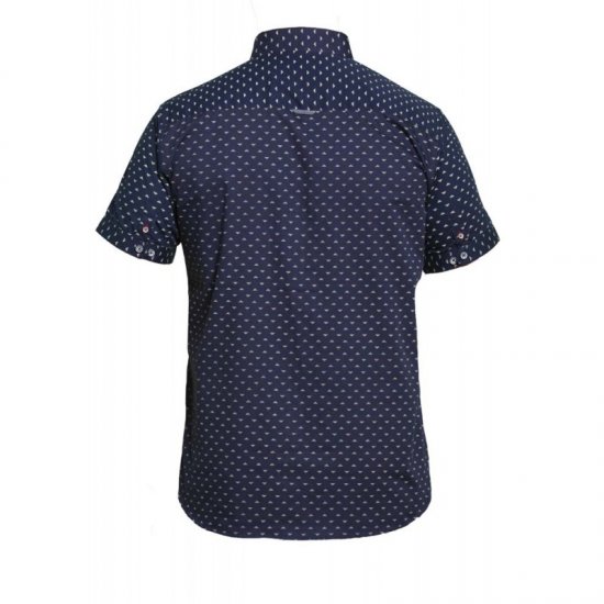D555 Barrington Short Sleeve Shirt Navy - Chemises - Chemises Grandes Tailles Hommes