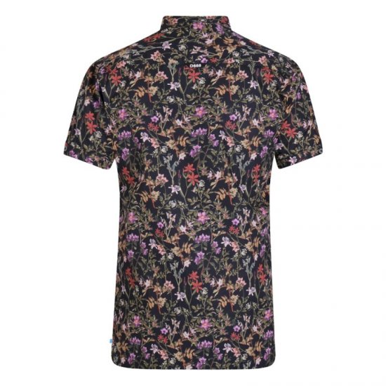 D555 Emmet Floral Shirt Black - Chemises - Chemises Grandes Tailles Hommes