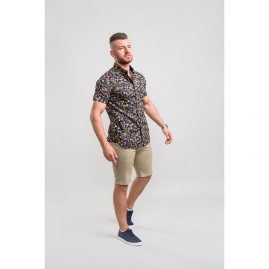 D555 Emmet Floral Shirt Black - Chemises - Chemises Grandes Tailles Hommes