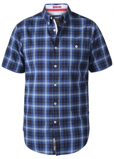D555 Watson Short Sleeve Shirt Navy - Chemises - Chemises Grandes Tailles Hommes