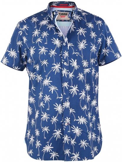 D555 BURLEY Palm Tree Print Shirt - Chemises - Chemises Grandes Tailles Hommes