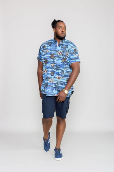 D555 CHARFORD Hawaiian Reverse Printed Shirt - Chemises - Chemises Grandes Tailles Hommes