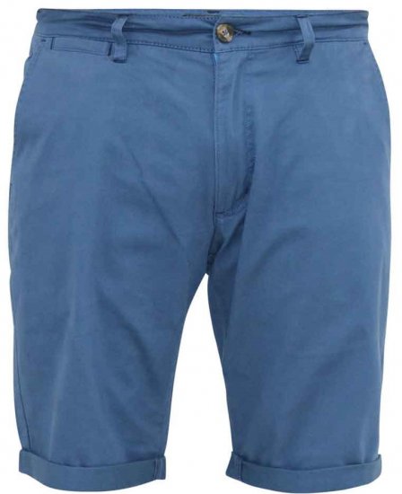 D555 Nelson Stretch Chino Shorts Blue - Shorts - Shorts hommes grande taille