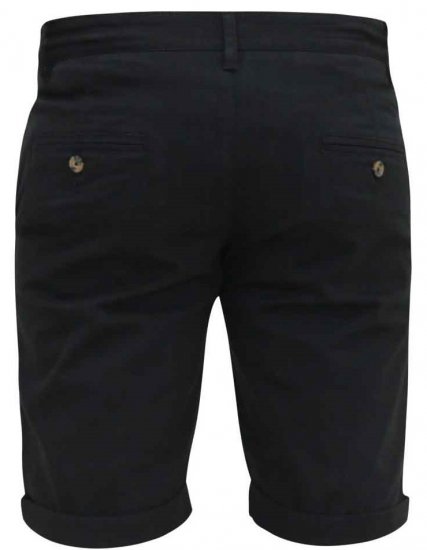 D555 Nelson Stretch Chino Shorts Black - Shorts - Shorts hommes grande taille