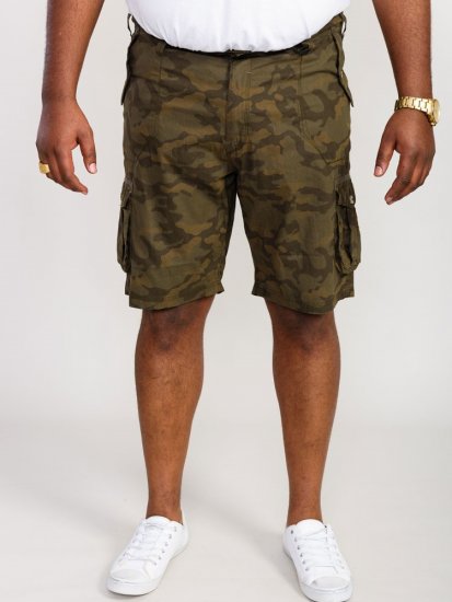 D555 Woobridge Camo Cotton Cargo Shorts - Shorts - Shorts hommes grande taille