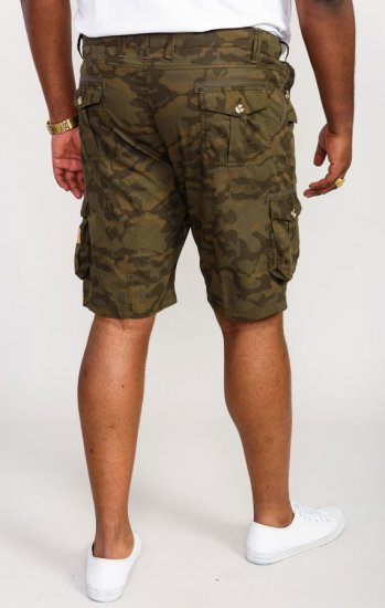 D555 Woobridge Camo Cotton Cargo Shorts - Shorts - Shorts hommes grande taille