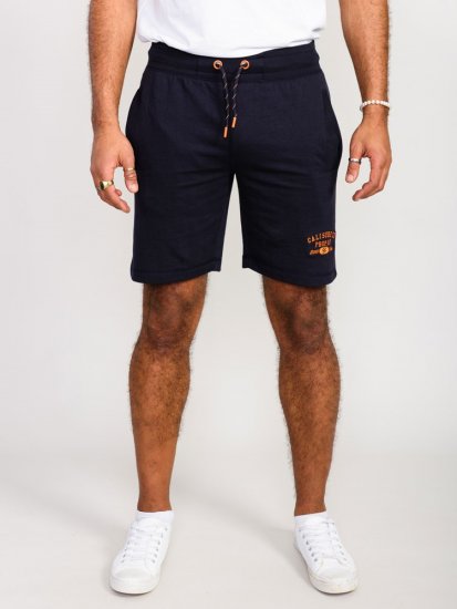 D555 Sutton Elasticated Waist Shorts With Embroidery Navy - Pantalons/shorts de survêtement - Survêtement/jogging grandes tailles