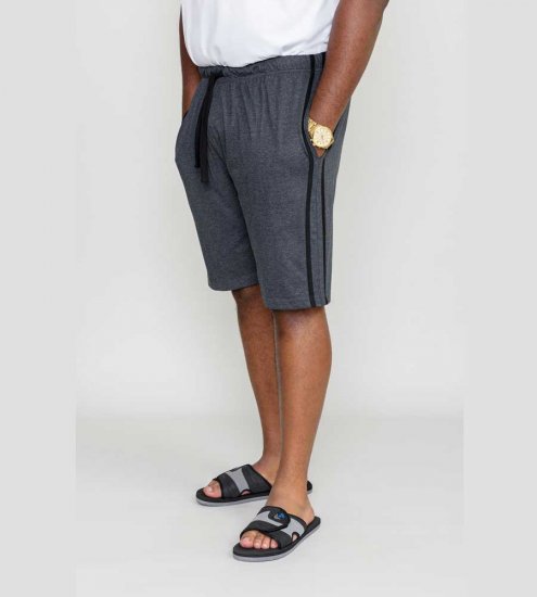 D555 Ryan Jersey Shorts 2-pack Black/Charcoal - Pantalons/shorts de survêtement - Survêtement/jogging grandes tailles