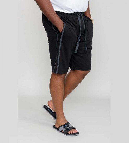 D555 Ryan Jersey Shorts 2-pack Black/Charcoal - Pantalons/shorts de survêtement - Survêtement/jogging grandes tailles